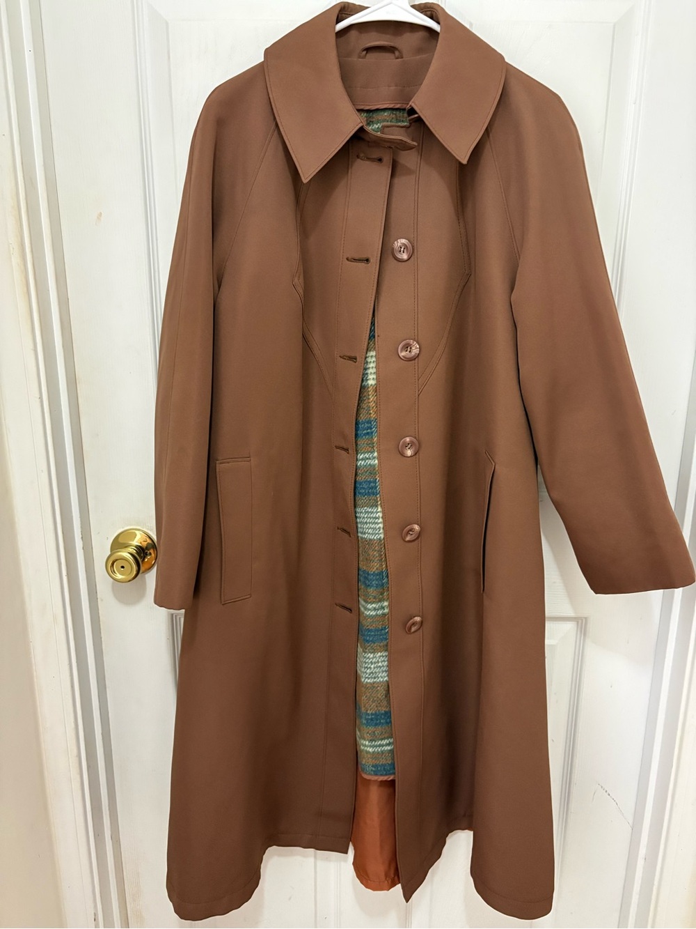 Vintage Mantessa single-breasted trench coat with wool liner